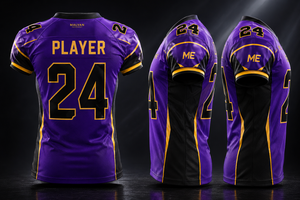 Camiseta Deportiva Personalizada de Fútbol Americano Morada, de Secado Rápido, Transpirable, Ligera y Duradera, Uniforme de Equipo - Product Image 2
