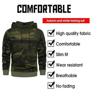 Conjunto de Sudadera con Capucha de Camuflaje para Hombre, Manga Raglán, Chándal de Punto, Ropa Casual de Otoño - Product Image 4