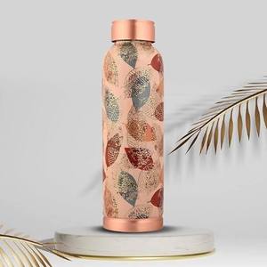 Botella de Agua de Cobre con Diseño de Palmera del Paraíso, Patrón de Flores Coloridas, Botella para Beber, Regalo de Viaje, Logotipo Personalizado, Diseño Antiderrames - Product Image 4
