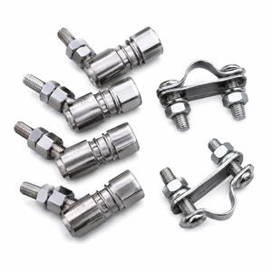 Stainless Steel Boat Ball Joints <b>Cable</b> Clamps M5 M6 Marine Control <b>Cable</b> Shift <b>Throttle</b> Connector KitStainless Steel Boat Ball J - Product Image 1