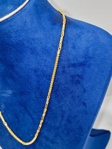 Cadena Bahubali de oro macizo de 22 quilates para hombres y mujeres, collar de eslabones de oro amarillo auténtico, joyería fina para uso diario, regalo unisex - Product Image 3