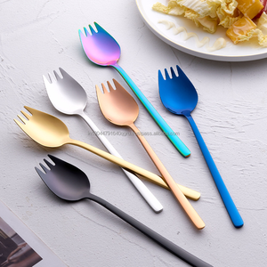 Bulk Price Metal 304 spoon and <b>fork</b> in one dual-use spork Customization Available - Product Image 6