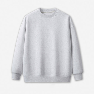 Sweat-shirt à col rond bleu marine pour femme, 100% coton, tricoté, décontracté, coupe classique, couleur unie, manches longues, pull-over d'automne - Product Image 3
