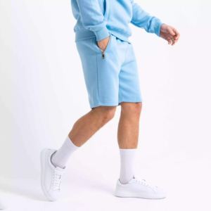 Ensemble de survêtement pour homme, sweat à capuche et short, manches longues, coton molletonné, respirant, décontracté, logo personnalisé, vente en gros, OEM, haute qualité - Product Image 6