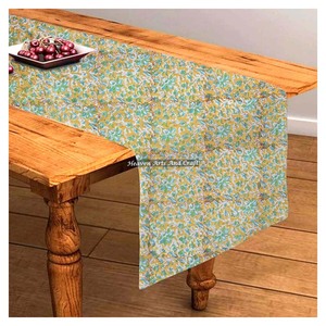 Indian Hand Block Printed 100% Cotton Fabric Table <b>Runner</b> Custom Size For Home Hotel Wedding Party Decor <b>Runner</b> For Wedding - Product Image 5