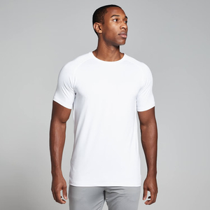 Camiseta Deportiva Blanca de Manga Raglán para Hombre, Poliéster de Secado Rápido, Transpirable, para Entrenamiento, con Logotipo Personalizado - Product Image 1