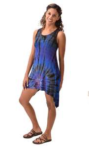 Boho Tie Dye Rayon Sundress With Pockets <b>Festival</b> Dress - Product Image 4
