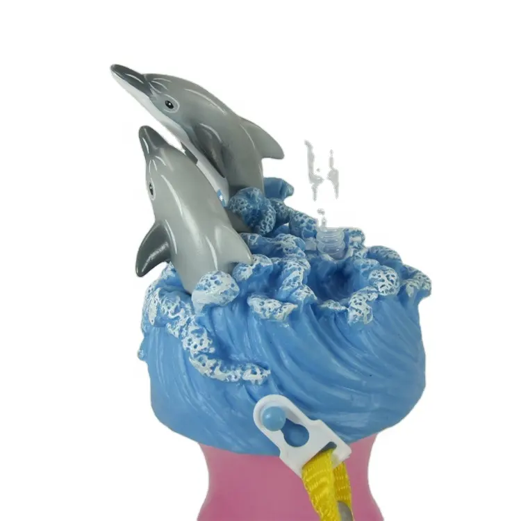 New Style Custom Cute PVC dolphin Shape Water Bottle Lid