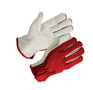 Leather Safety Gloves Elastic Wristlet Cuff Anti-Slip Full Texture Abrasion Resistant Anti-Cut Impact Level 3 General Purpose - Product Image 4