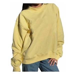 Sudadera de Mujer con Logotipo Personalizado, Cuello Alto, Peso Medio, Tejido Acanalado, 100% Algodón, Estilo Urbano, Forrada, Oversize, Relajada y Transpirable - Product Image 1
