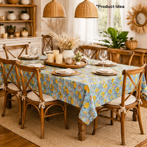 Textile de décoration intérieure moderne en coton pur imprimé à la main à motifs floraux indiens, écologique, doux, non toxique, pour salle à manger, lit et ameublement, Jaipur - Product Image 3