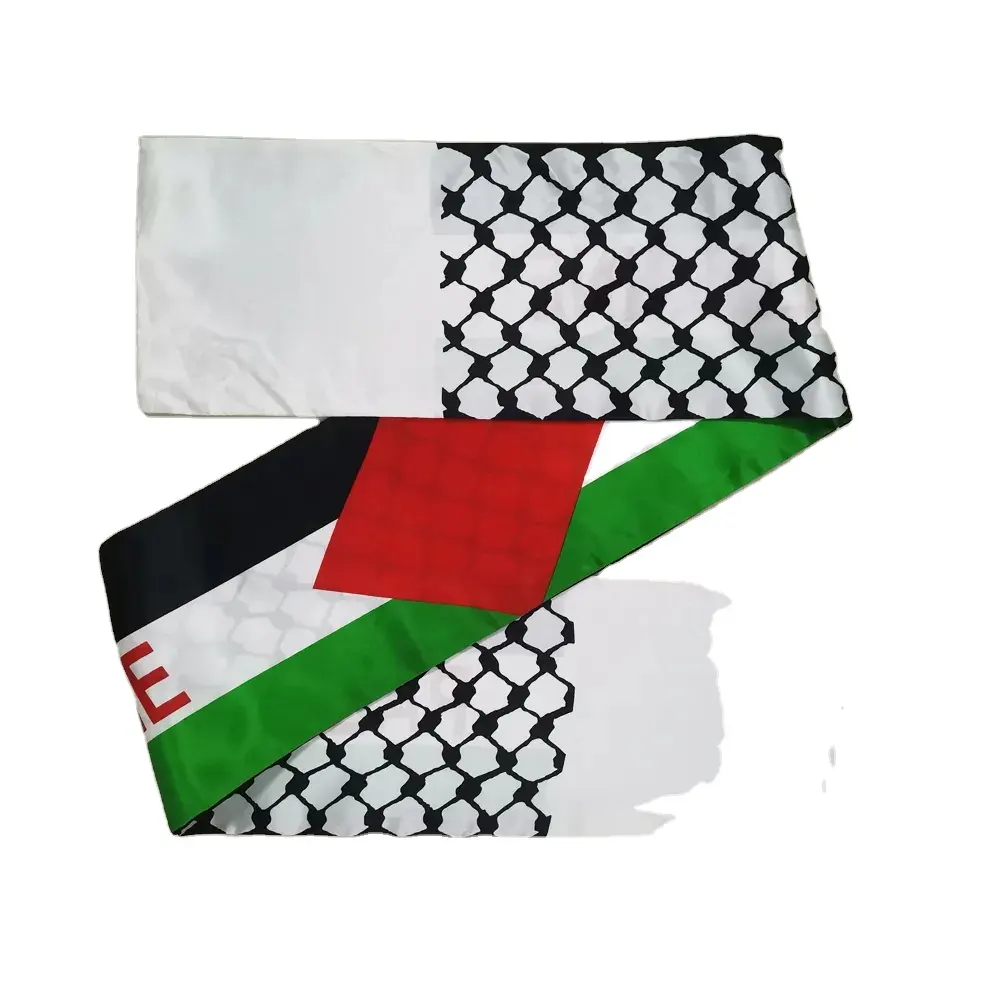 Custom Scarf Palestine Printing Satin Palestinian Scarf Palestine National Day Printing Scarf