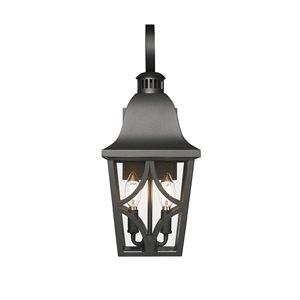 Nero opaco parete esterna lanterna impermeabile parete esterna applique per il portico Garage porta anteriore di illuminazione di vetro trasparente parete di montaggio 1 - Product Image 6