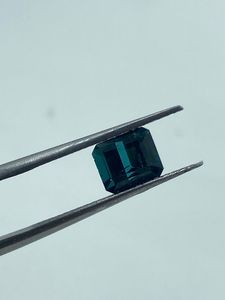 Piedra Preciosa de Turmalina Natural, Corte Cojín, 1.33 Quilates, Azul Verde Intenso, 5.80x6.80MM, Corte Hermoso para Joyería - Product Image 4