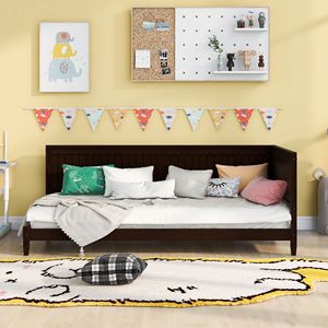 Divano letto/lettino singolo in legno stile espresso, eleganti letti in legno - Product Image 2