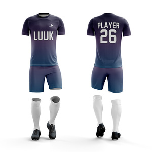 Conjunto de Camiseta y Pantalones Cortos de Fútbol Personalizados para Hombre, Blancos y Azules, Sublimados, Transpirables, Ajuste Atlético, Ropa Deportiva de Fútbol Personalizada - Product Image 4