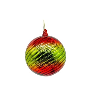 Colgante de decoración de árbol de Navidad de colores soplado a mano - Product Image 2