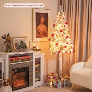 Albero di Natale a Matita Sottile Pre-Illuminato da 1,8 Metri con Effetto Neve - Elemento Decorativo Natalizio - Product Image 5