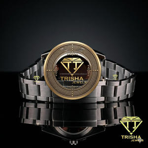 Designer Unisex Luxury Watch Stainless Steel <b>Bracelet</b> <b>Red</b> Gold Tone Bezel Vintage Analog Mechanical Movement Premium Fashion - Product Image 2