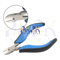 Pince coupante latérale 150 mm en acier inoxydable à mâchoires lisses, poignées noires/bleues, pour sertissage de circlips, fabrication de bijoux, outil de coupe de fil OEM