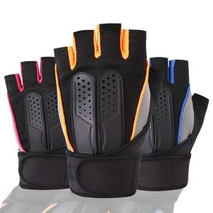 Guantes de Verano de Medio Dedo con Pantalla Táctil, de Cuero, con Protección Rígida en los Nudillos, Transpirables y Anti-Impacto para Ciclismo, Fitness y Deportes al Aire Libre - Product Image 1