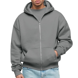 Ventas calientes Tendencia personalizada 1990 Sudadera con capucha con cremallera 100% Algodón Tinte liso Tallas grandes Chaqueta cálida-Buena calidad y precio barato - Product Image 1