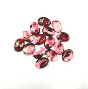 Cabochon ovale en turquoise rouge buffle, pierre précieuse non montée pour la création de bijoux - Product Image 2