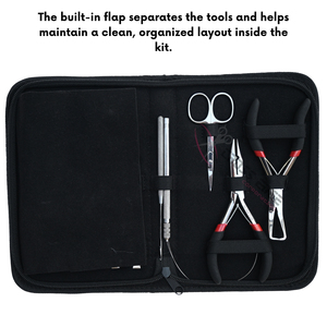 Silver Micro <b>Ring</b> and Installation Hair Extension Tool Bundle with Bead Remover Crimping Plier Pulling Hook and Sectioning <b>Clips</b> - Product Image 5