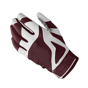 CLASSICAL TRENDS Maroon White Batting <b>Gloves</b> Microfiber Fabric Breathable Pull Hook Loop Closure Woven <b>Knit</b> Unisex Adult - Product Image 5