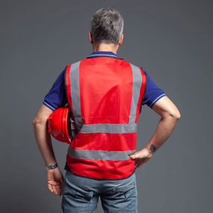 Chaqueta de seguridad transpirable para hombre, de poliéster reflectante, chaleco de seguridad impermeable de alta visibilidad con características de chaleco reflectante - Product Image 5