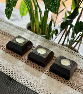 Antique Style Brass T-Light Holder for <b>Temples</b>, Spiritual Use, Festivals, Home Decoration, Weddings, and Parties - Product Image 6