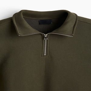 Sudadera con capucha de algodón de alta calidad para hombre, con logo personalizado, cuello redondo, media cremallera, estilo urbano, lisa, personalizable - Product Image 5