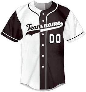 Maillot de baseball court respirant et à séchage rapide, grande taille, couleur personnalisée, 100 % polyester, antibactérien, service OEM – Meilleures ventes - Product Image 4