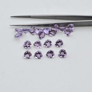 5mm naturel rose améthyste coeur pierres coupées oeil propre qualité améthyste à facettes pierre précieuse en vrac toutes les tailles personnalisation disponible - Product Image 3