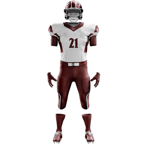 Maillot de football américain personnalisé respirant pour l'entraînement, ensemble à manches courtes avec techniques d'impression, uniforme vierge brodé - Product Image 1