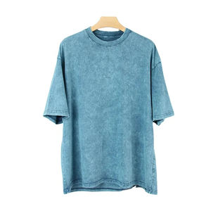 Camiseta de Hombre al por Mayor, Estilo Urbano, 100% Algodón, Oversize, Vintage, Gótica, con Lavado Ácido y Cruz de Catedral - Product Image 2