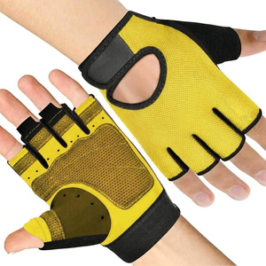 CLOVIX SPORTS Lightweight Gym Gloves <b>Half</b> Finger Breathable Fitness Mitts Cotton Towel Thumb Hook Loop Support for Weightlifting - Product Image 1