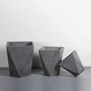 Horti Club Y-111 Pots de fleurs carrés en fibre de verre pour jardin domestique, légers, durables, écologiques, revêtement poudré - Product Image 1