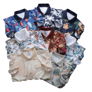 ODM Golf de lujo para hombres para Polos logotipo personalizado de alta calidad de poliéster Spandex Slim Allover estampado transpirable liso aspecto informal - Product Image 1