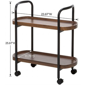 Chariot de service pour cuisine ou bar avec roulettes - 2 niveaux - Product Image 5