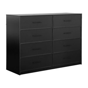 Commode à 8 tiroirs avec grands tiroirs en tissu, meuble de rangement noir - Product Image 2