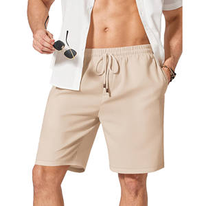 Pantalones cortos deportivos de poliéster y spandex para hombre, con logotipo personalizado, frescos y de seda, para gimnasio, correr, culturismo, fitness. - Product Image 2