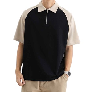 Camiseta polo con cremallera de poliéster de alto rendimiento, de secado rápido, adecuada para tenis, golf, actividades al aire libre y correr, para hombre. - Product Image 1