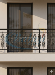 Grille de balcon moderne en fonte CI, moulage au sable, surface super sablée, garde-corps décoratif pour usage domestique, B2B, faible MOQ - Product Image 2