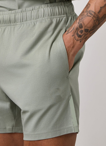 Shorts de plage décontractés pour hommes, couleur unie, imperméables, avec cordon de serrage, respirants, en toile tricotée, taille mi-haute, en stock - Product Image 6