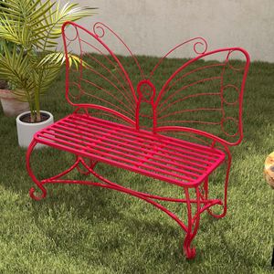 Banc de jardin en métal coulé papillon pour sièges de parc d'entrée de patio extérieur-Banc d'extérieur durable - Product Image 4