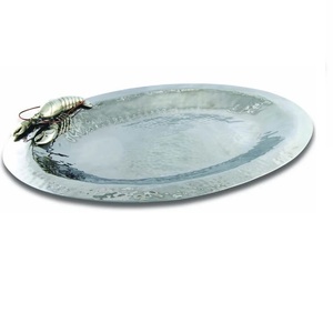 Plateau à desserts en métal nickelé de haute qualité, attrayant et décoratif pour la maison, idéal pour servir le riz – Fournisseur d'Inde - Product Image 1