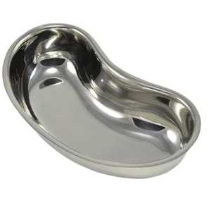 Bac chirurgical manuel en acier inoxydable, type réniforme, profondeur moyenne, pour la chirurgie générale - Product Image 1