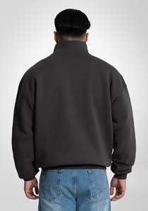 Sudadera Oversize con Cremallera de un Cuarto, Logotipo Personalizado, Forro Polar Grueso, Hombros Caídos, Estilo Urbano, 100% Algodón, 400 g/m², con Capucha - Product Image 5