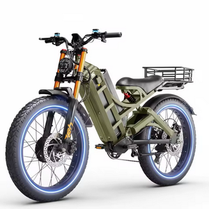 Vélo électrique Pro 3 avec cadre en aluminium - 50 mph/46 mph, moteur double 5600W/4000W, batterie lithium 12V 70Ah, 24 pouces, 12 vitesses, longue autonomie, pour adultes - Product Image 1